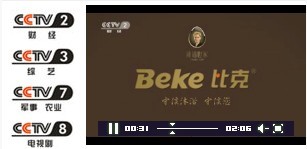 2013年比克與央視四大頻道強強聯手打造十大熱水器品牌